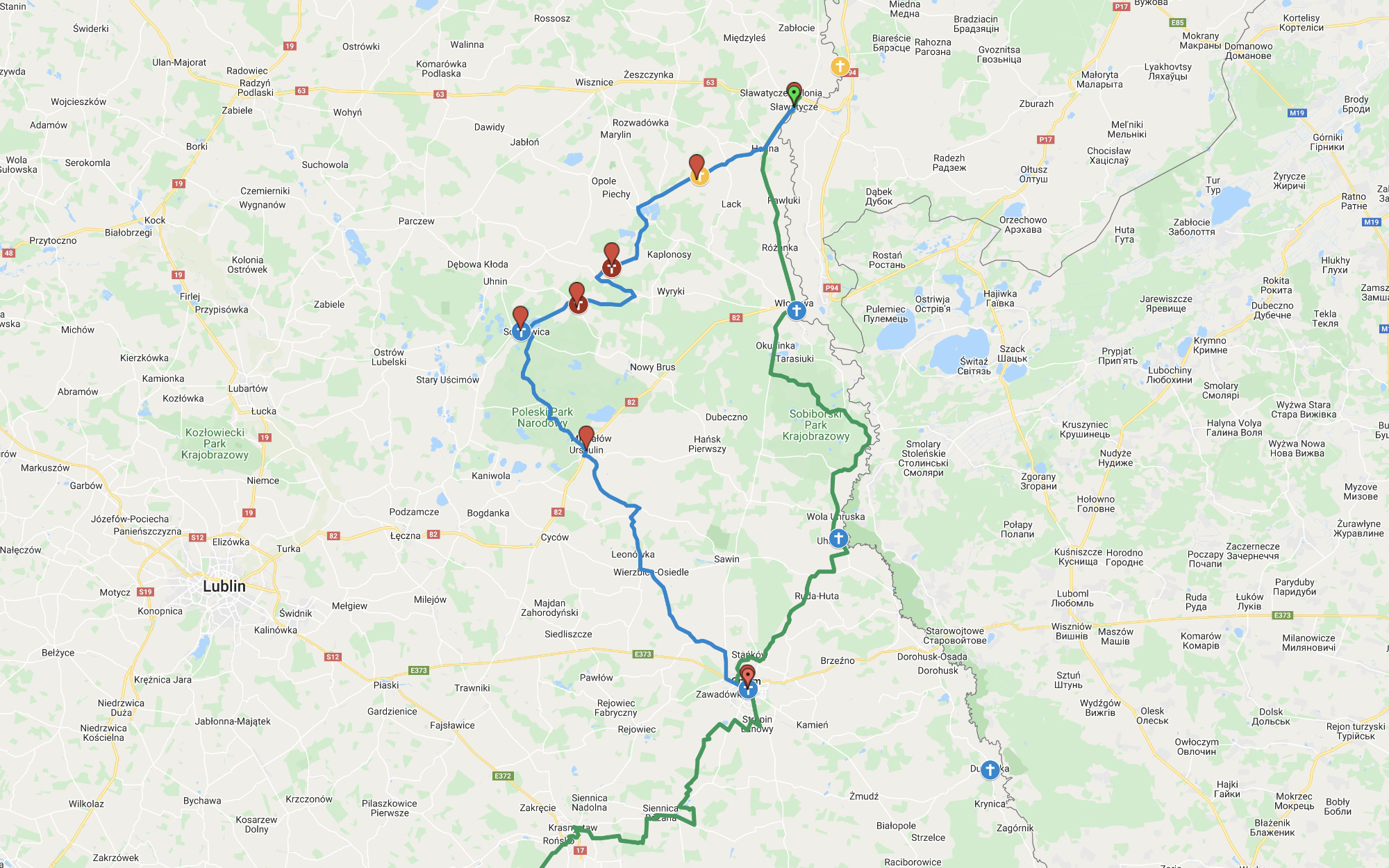 Cycling route - Horostyta
